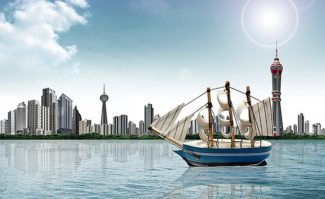 PSD 구름 편집 편집이미지 교통수단 여행 수상교통 하늘 항해 빌딩 사람없음 건물 물 강 햇빛 도시 수면 돛단배 함선 선박 이미지편집 자연요소 건축물 교통 배_교통 태양 파일형식