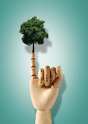 PSD 나무 편집 편집이미지 손 캠페인 자연 사람없음 초록색 자연보호 환경 그린캠페인 보호 에코 친환경 목각인형 관절인형 새끼손가락 그린슈머 이미지편집 식물 인형 컬러 컨셉 신체부위 생태계 파일형식