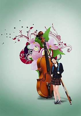 전신 PSD 외국인 편집 편집이미지 학생 여학생 여자 교육 꽃 교복 악기 음악 연주 청소년 고등학생 현악기 한명 서기 사람 동양인 앞모습 10대 바이올린 레슨 여자만 여자한명만 십대만 십대여자만 십대여자한명만 이미지편집 식물 1 옷 뷰포인트 모션 수업 문화예술 인종 파일형식