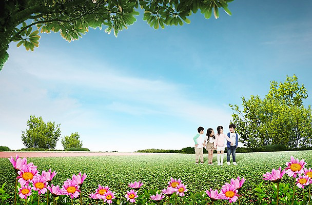 주간 전신 PSD 나무 식물 구름 편집 편집이미지 계절 여자 남자 꽃 어린이 백그라운드 놀이 하늘 서기 미소 웃음 사람 동양인 풍경 소녀 소년 초원 여러명 야외 앞모습 소풍 손잡기 봄풍경 봄 한국인 어린이만 이미지편집 자연요소 뷰포인트 다수 모션 표정 인종 야외활동 파일형식