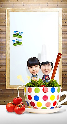 PSD 편집이미지 모자 여자 남자 어린이 음식 포크 토마토 채소 과일 포토일러 잔 알림판 요리사모자 요리 미소 웃음 사람 동양인 소녀 소년 상반신 두명 앞모습 컵 팔짱 식당 주방장 요리사 앞치마 샐러드 미니어처 한국인 머그컵 컵받침 전단 화이트보드 인물미니어처 음식전단 기념사진 SD캐릭터 어린이만 이미지편집 직업 캐릭터 모자_잡화 식기 잡화 뷰포인트 모션 표정 인종 모형 상점 받침대 홍보물 파일형식