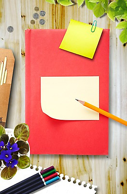 PSD 편집이미지 화분 종이 비즈니스 사람없음 책 필기구 연필 사무용품 공책 메모지 오브젝트 포스트잇 이미지편집 문구용품 학용품 파일형식