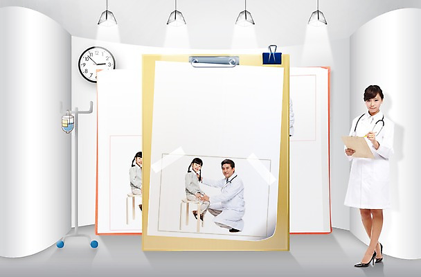 전신 PSD 편집이미지 여자 할아버지 노년 남자 어린이 시계 의자 의학 청진기 조명 병원 서기 미소 웃음 들기 사람 앉기 동양인 소녀 여러명 성인 앞모습 옆모습 치료 진료 한국인 환자 의사 가운 의사가운 링거 클립 여의사 소아과 서류판 의료기관 이미지편집 옷 뷰포인트 가구 다수 의료기기 모션 표정 인종 사무용품 의료진 파일형식