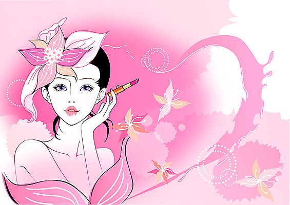 식물 우먼라이프 라이프스타일 여자 꽃 분홍색 컬러 일러스트 한명 들기 사람 상반신 성인 라이프 화장 뷰티 화장품 립스틱 화장용품 청순 여자만 여자한명만 성인여자만 성인만 국내일러스트 AI파일 1 컨셉 모션 생활 미용용품 파일형식 벡터