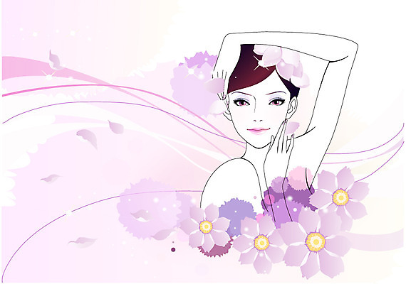 식물 우먼라이프 라이프스타일 여자 꽃 포즈 일러스트 한명 웃음 사람 손짓 상반신 성인 라이프 뷰티 보라색 청순 여자만 여자한명만 성인여자만 성인만 국내일러스트 AI파일 1 컬러 컨셉 모션 표정 생활 파일형식 벡터