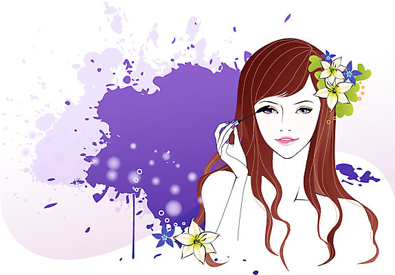 식물 우먼라이프 라이프스타일 여자 꽃 일러스트 한명 들기 사람 상반신 성인 라이프 화장 뷰티 화장품 화장용품 마스카라 눈화장 청순 여자만 여자한명만 성인여자만 성인만 국내일러스트 AI파일 1 컨셉 모션 생활 미용용품 파일형식 벡터