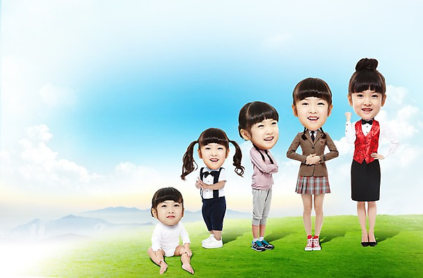 전신 PSD 식물 구름 편집 편집이미지 직업 학생 여학생 여자 교복 어린이 유니폼 하늘 서기 웃음 사람 앉기 동양인 소녀 잔디 여러명 성인 한국인 성장 변화 과정 단계 호텔리어 성장과정 여자만 이미지편집 자연요소 옷 다수 컨셉 모션 표정 인종 파일형식