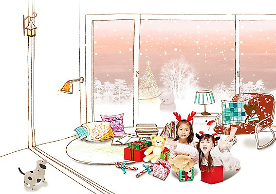 전신 PSD 외국인 나무 식물 동물 편집 편집이미지 계절 여자 기념일 행복 리본 어린이 인형 엎드리기 쿠션 크리스마스 겨울 의자 창문 눈사람 전등 조명 크리스마스선물 선물 웃음 사람 앉기 소녀 이벤트 두명 선물상자 반려동물 상자 소파 눕기 장난감 곰인형 스탠드 눈 머리띠 강아지 반려 눈내림 여자만 어린이만 소녀만 이미지편집 자연요소 감정 가구 장신구 모션 날씨 눈_날씨 표정 인종 개 파일형식