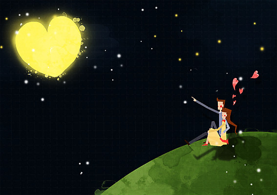 전신 PSD 커플 응시 여자 남자 별 커플라이프 일러스트 밤하늘 함께함 사랑 사람 앉기 성인 두명 달 하트 가리킴 성인만 국내일러스트 자연요소 모양 라이프스타일 시선 감정 컨셉 관계 모션 하늘 손짓 야간 파일형식