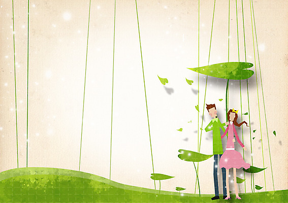 전신 PSD 식물 커플 여자 남자 커플라이프 잎 일러스트 나뭇잎 함께함 사랑 서기 사람 성인 두명 언덕 성인만 국내일러스트 라이프스타일 감정 컨셉 관계 모션 파일형식