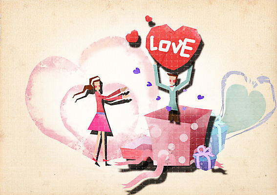 전신 PSD 커플 영어 여자 기념일 남자 커플라이프 일러스트 함께함 선물 사랑 서기 들기 사람 이벤트 상반신 성인 두명 단어 선물상자 상자 하트 성인만 국내일러스트 모양 문자 라이프스타일 감정 컨셉 관계 모션 파일형식