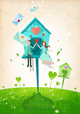 전신 PSD 나무 식물 커플 여자 남자 커플라이프 일러스트 편지봉투 함께함 사랑 사람 앉기 성인 두명 우체통 하트 잡기 편지 언덕 성인만 국내일러스트 모양 라이프스타일 감정 컨셉 관계 모션 봉투 파일형식