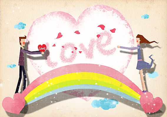 전신 PSD 구름 커플 알파벳 영어 여자 남자 커플라이프 무지개 일러스트 함께함 사랑 서기 들기 사람 성인 두명 단어 마주보기 하트 성인만 국내일러스트 자연요소 모양 문자 라이프스타일 감정 컨셉 관계 모션 파일형식