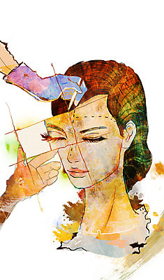 PSD 우먼라이프 라이프스타일 손 여자 얼굴 장갑 일러스트 한명 들기 사람 상반신 성인 라이프 신체부위 뷰티 눈감음 도구 비교 변화 성형수술 수술도구 안구 성인만 국내일러스트 1 잡화 컨셉 모션 생활 의학용품 수술 파일형식