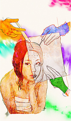 PSD 우먼라이프 라이프스타일 손 여자 장갑 일러스트 주사기 한명 사람 상반신 성인 라이프 신체부위 뷰티 비교 변화 성형수술 붕대 보톡스 시술 성인만 국내일러스트 1 잡화 컨셉 의료기기 생활 수술 파일형식