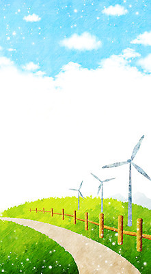 PSD 식물 구름 계절 길 백그라운드 일러스트 자연 하늘 풍경 잔디 초원 사람없음 여름 울타리 여름풍경 풍차 발전소 풀 시원함 언덕 풍력발전소 국내일러스트 자연요소 담장 에너지 풍력에너지 생태계 파일형식 여름_계절
