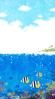 PSD 나무 식물 구름 계절 바다 백그라운드 일러스트 자연 하늘 어류 풍경 사람없음 여름 바닷속 여름풍경 해조류 시원함 열대어 국내일러스트 자연요소 수중 수중동물 해양식물 생태계 파일형식 여름_계절