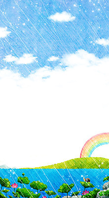 PSD 식물 구름 계절 백그라운드 무지개 일러스트 자연 하늘 날씨 연꽃 풍경 사람없음 여름 강 여름풍경 풀 비 시원함 빗방울 연잎 국내일러스트 자연요소 꽃 잎 비_날씨 생태계 파일형식 여름_계절
