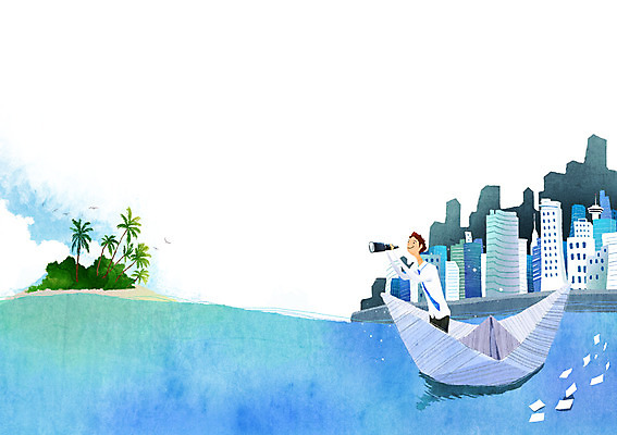 PSD 나무 식물 건축물 응시 남자 여유 섬 일러스트 휴가 휴식 한명 사람 정장 빌딩 상반신 성인 건물 강 야자수 망원경 자유 관찰 직장인 비즈니스맨 탈출 종이배 일상탈출 선박 남자만 남자한명만 성인남자만 성인만 국내일러스트 직업 1 시선 옷 건축 감정 컨셉 수상교통 비즈니스 모션 종이접기 파일형식