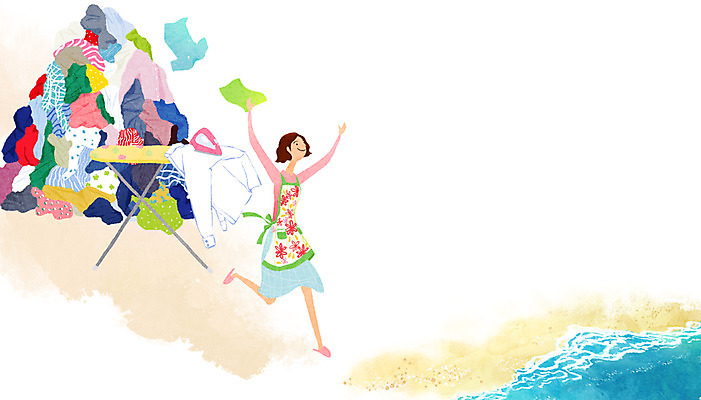 전신 PSD 옷 여자 바다 가사 일러스트 휴가 휴식 한명 서기 사람 성인 쌓기 앞치마 자유 빨래 탈출 주부 다리미 일상탈출 다리미판 빨랫감 여자만 여자한명만 성인여자만 성인만 국내일러스트 1 컨셉 모션 가전제품 파일형식