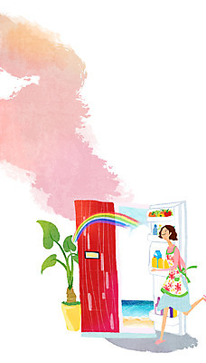 전신 PSD 식물 구름 여자 화분 바다 무지개 과일 일러스트 하늘 휴가 휴식 한명 서기 사람 성인 문 앞치마 전시 우유 자유 병 탈출 주부 냉장고 일상탈출 여자만 여자한명만 성인여자만 성인만 국내일러스트 자연요소 1 식기 컨셉 모션 유제품 가전제품 파일형식