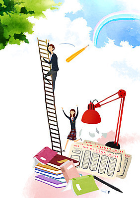 전신 PSD 나무 식물 구름 학생 여학생 여자 남자 교복 남학생 일러스트 사다리 하늘 휴가 휴식 조명 서기 사람 두명 책 연필 쌓기 자유 스탠드 탈출 시험지 답안지 일상탈출 국내일러스트 자연요소 옷 컨셉 모션 학용품 필기구 도구 파일형식