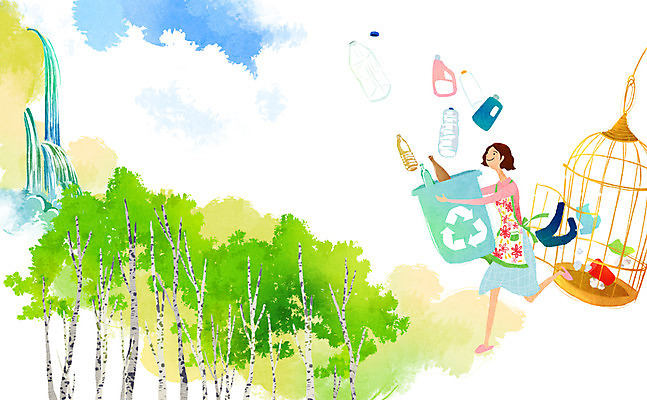 전신 PSD 나무 식물 구름 옷 여자 가사 일러스트 하늘 휴가 휴식 한명 서기 들기 사람 성인 앞치마 재활용 폭포 자유 쓰레기통 병 탈출 주부 분리수거 새장 일상탈출 여자만 여자한명만 성인여자만 성인만 국내일러스트 자연요소 1 식기 컨셉 모션 자연 친환경 케이지 파일형식
