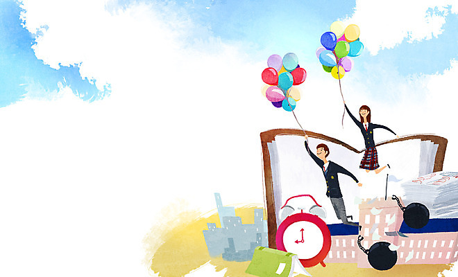 전신 PSD 구름 학생 건축물 여학생 여자 남자 교복 남학생 시계 일러스트 학교 하늘 휴가 휴식 사람 두명 건물 책 펼침 자유 자명종 탈출 풍선 일상탈출 족쇄 국내일러스트 자연요소 옷 교육 건축 컨셉 모션 알람 파일형식