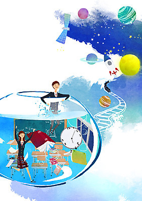 전신 PSD 학생 여학생 여자 남자 교복 별 남학생 시계 의자 일러스트 교실 휴가 휴식 사람 두명 책 우주 칠판 기찻길 행성 인공위성 자유 어항 탈출 우주선 책상 일상탈출 국내일러스트 자연요소 옷 교육 가구 컨셉 통신 학교 파일형식