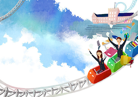 PSD 구름 학생 건축물 여학생 여자 남자 교복 남학생 가방 일러스트 학교 하늘 휴가 휴식 사람 앉기 상반신 두명 건물 책 자유 기구 도구 놀이기구 탈출 일상탈출 롤러코스터 국내일러스트 자연요소 잡화 옷 교육 건축 컨셉 모션 파일형식