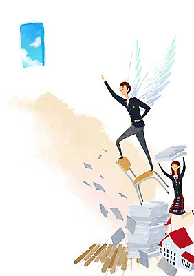 전신 PSD 구름 학생 건축물 여학생 여자 남자 교복 종이 남학생 날개 의자 일러스트 창문 학교 청소년 하늘 휴가 휴식 서기 사람 두명 건물 쌓기 자유 탈출 시험지 천사날개 일상탈출 십대만 국내일러스트 자연요소 옷 교육 건축 가구 컨셉 모션 천사 파일형식