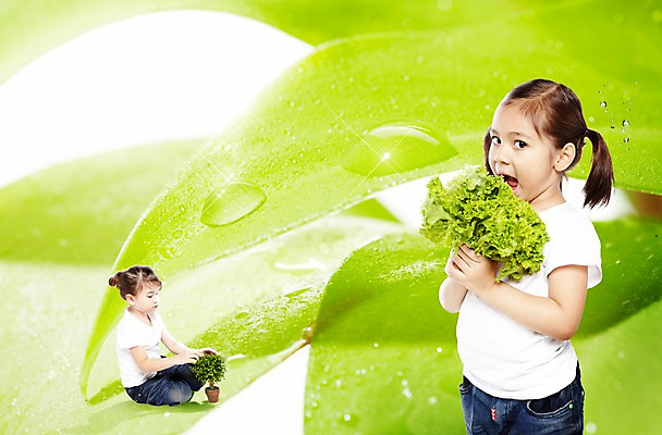 전신 PSD 서양인 외국인 식물 백인 편집 편집이미지 웰빙 여자 화분 어린이 음식 포즈 채소 건강 서기 들기 사람 앉기 소녀 상반신 두명 물 물방울 신선 상추 먹기 유기농 여자만 어린이만 소녀만 이미지편집 자연요소 모션 인종 파일형식