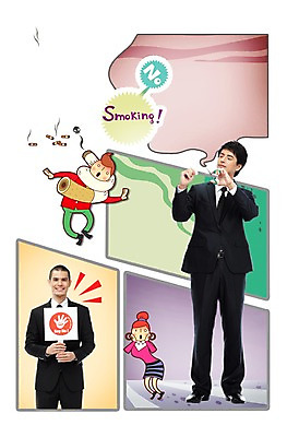 PSD 외국인 편집 편집이미지 여자 남자 캠페인 말풍선 비즈니스 흡연 담배 건강 경고 서기 미소 웃음 들기 사람 동양인 정장 여러명 20대 성인 30대 팻말 금지 직장인 비즈니스맨 만화 자르기 금연 성인만 이미지편집 가위손 직업 옷 다수 모션 프레임 표정 인종 손짓 청년 장년 사회이슈 파일형식