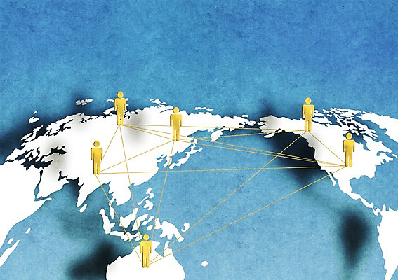 PSD 선 백그라운드 세계지도 지도 일러스트 비즈니스 하늘 사람없음 금융 경제 글로벌 피규어 연결 국내일러스트 세계 미니어처 파일형식