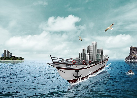 PSD 나무 식물 동물 구름 편집 편집이미지 물결 교통수단 파도 바다 수상교통 비즈니스 자연 갈매기 조류 하늘 풍경 빌딩 사람없음 건물 그래픽 물 3D 운송업 돌_바위 도시 화물선 입체 무역 기러기 선박 편집3D 자연요소 건축물 산업 교통 배_교통 디지털합성 생태계 파일형식