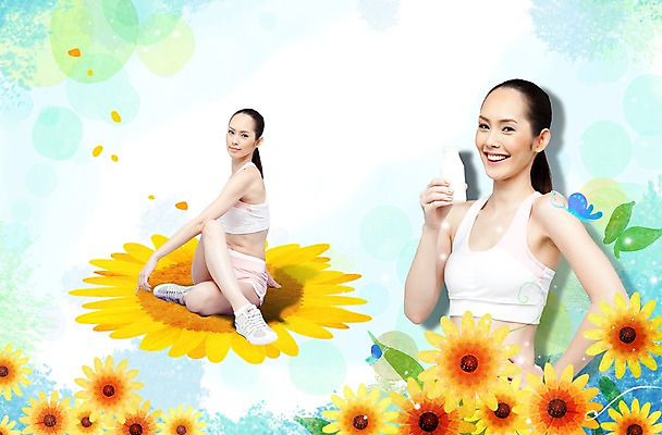 PSD 외국인 편집 편집이미지 우먼라이프 라이프스타일 웰빙 여자 꽃 음료 운동화 몸매관리 다이어트 꽃백그라운드 요가 해바라기 건강 서기 미소 웃음 들기 사람 앉기 20대 성인 두명 운동복 운동 뷰티 건강관리 우유 탱크톱 여자만 성인여자만 청년만 청년여자만 성인만 이미지편집 식물 옷 백그라운드 신발 상의 모션 유제품 표정 관리 인종 청년 생활 파일형식