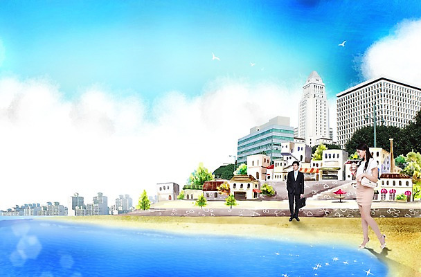 전신 PSD 편집이미지 여자 남자 커피 음료 바다 40대 중년 생각 서류가방 비즈니스 상상 포토일러 미래 서기 들기 사람 동양인 정장 빌딩 20대 성인 해변 두명 청춘 치마 모래사장 중국인 희망 꿈 한국인 핸드백 도시 직장인 비즈니스맨 비즈니스우먼 완벽 성인만 이미지편집 외국인 직업 옷 감정 컨셉 가방 모션 하의 인종 청년 건물 파일형식