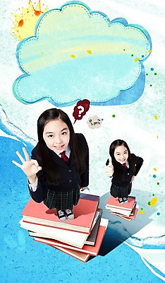 전신 PSD 편집 편집이미지 학생 여학생 여자 교육 교복 말풍선 중학생 청소년 서기 미소 웃음 사람 동양인 손짓 두명 앞모습 10대 책 쌓기 한국인 올려보기 물음표 최고 OK 여중생 여자만 십대만 십대여자만 이미지편집 기호 옷 뷰포인트 모션 표정 인종 파일형식
