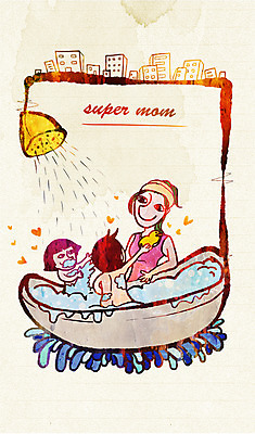 PSD 라이프스타일 건축물 여자 남자 딸 아들 어린이 일러스트 가족 엄마 욕조 웃음 사람 소녀 빌딩 소년 상반신 성인 건물 라이프 세명 부모 화목 목욕 거품 육아 자녀 도움 모성애 샤워기 슈퍼맘 국내일러스트 건축 컨셉 관계 표정 생활 청결 주부 파일형식