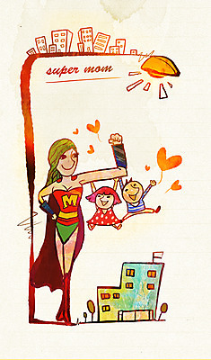 전신 PSD 라이프스타일 건축물 여자 남자 딸 아들 어린이 일러스트 가족 엄마 전등 조명 서기 사람 소녀 빌딩 소년 성인 건물 라이프 세명 부모 화목 육아 자녀 도움 망토 모성애 슈퍼맘 원더우먼 슈퍼우먼 국내일러스트 건축 컨셉 관계 모션 생활 주부 영웅 파일형식