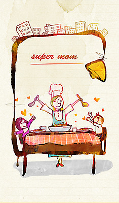 전신 PSD 라이프스타일 그릇 식기 접시 건축물 여자 남자 딸 아들 어린이 음식 의자 일러스트 가족 식탁 밥 엄마 전등 조명 요리사모자 요리 서기 웃음 사람 앉기 소녀 빌딩 소년 성인 건물 라이프 세명 부모 식사 앞치마 화목 육아 자녀 도움 국자 모성애 슈퍼맘 국내일러스트 모자_잡화 건축 가구 컨셉 관계 모션 탁자 주방용품 표정 생활 요리사 주부 파일형식