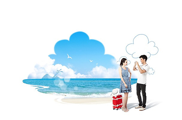 전신 PSD 서양인 외국인 백인 구름 편집 편집이미지 커플 원피스 여자 남자 바다 섬 여행 포즈 갈매기 포토일러 하늘 기념 서기 미소 웃음 사람 손짓 20대 성인 해변 두명 옆모습 여름휴가 바캉스 청춘 모래사장 야자수 캐리어 여행가방 사진촬영 반팔티셔츠 청바지 바다배경 청년만 성인만 이미지편집 자연요소 나무 옷 뷰포인트 백그라운드 컨셉 티셔츠 가방 바지 관계 모션 조류 휴가 표정 인종 청년 촬영 파일형식 여름_계절