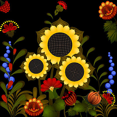 EPS 해외이미지 식물 디자인 꽃 실루엣 종이 백그라운드 컨셉 잎 꽃무늬 패턴 일러스트 자연 추상 해바라기 아이디어 프레임 형상 미술 장식 여름 유행 검은색 페인트 수확 성장 소용돌이 나뭇가지 화려 두루마리 그림 질감 복고 그런지 엘리먼트 우크라이나 스타일 해외202004 해외일러스트 나무 계절 유럽 컬러 무늬 농업 문화예술 촬영기법 회오리 생태계 파일형식 벡터 이미지허브