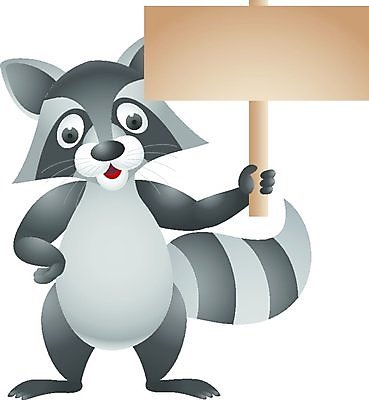 EPS 해외이미지 클립아트 동물 캐릭터 디자인 배너 일러스트 사람없음 공백 잡기 판넬 카툰스타일 마스코트 라쿤 해외202004 해외일러스트 일러캐릭터 모션 너구리 파일형식 벡터 이미지허브