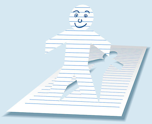 EPS 해외이미지 모양 남자 행복 종이 일러스트 사람 그래픽 파란색 자르기 상승 접기 해외202004 해외일러스트 감정 컬러 컨셉 모션 파일형식 벡터 이미지허브