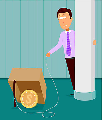 EPS 해외이미지 컨셉 돈 일러스트 비즈니스 아이디어 세일 달러 동전 비즈니스맨 유머 만화 올가미 욕심 숨기 지능 해외202004 해외일러스트 남자 감정 모션 직장인 재산 파일형식 벡터 이미지허브