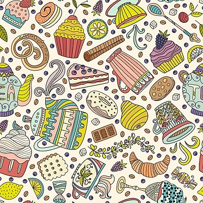 EPS 해외이미지 디자인 커피 백그라운드 패턴 일러스트 아이스크림 디저트 사탕 사람없음 세트 쿠키 케이크 주방 초콜릿 머그컵 도넛 차 찻주전자 설탕 컵케이크 레몬 크림 그림 머핀 마카롱 시나몬 해외202004 해외일러스트 음료 음식 빵 무늬 과일 주전자 컵 파일형식 벡터 이미지허브