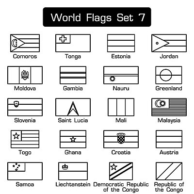 EPS 해외이미지 유럽 아시아 선 일러스트 아프리카 세트 세계 검은색 미국 흰색 깃발 오스트리아 플랫 호주 민주주의 수집 심볼 사인 대륙 윤곽 크로아티아 말레이시아 가나 고립 공화국 슬로베니아 에스토니아 전국 콩고 토고 해외202004 해외일러스트 나라 컬러 북아메리카 오세아니아 파일형식 벡터 서아프리카 이미지허브