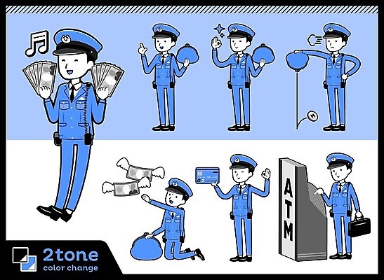 EPS 해외이미지 전신 남자 돈 생각 일러스트 노동자 들기 여러명 성인 금융 경제 파란색 세트 범죄 경찰 선택 OK 즐거움 동전지갑 ATM 성인남자만 해외202004 해외일러스트 직업 감정 컬러 다수 컨셉 모션 사람 손짓 지갑 재산 남자만 성인만 파일형식 벡터 이미지허브