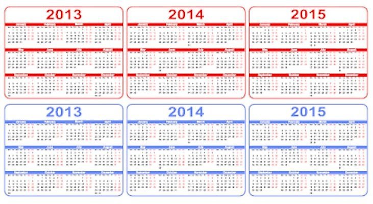 EPS 해외이미지 모양 템플릿 디자인 백그라운드 일러스트 텍스트 추상 설계 장식 빨간색 파란색 세트 달력 날짜 12월 4월 9월 11월 2014년 주말 2015년 일요일 10월 2월 월 금요일 목요일 월요일 토요일 해외202004 해외일러스트 컬러 컨셉 무늬 연도 요일 파일형식 벡터 이미지허브
